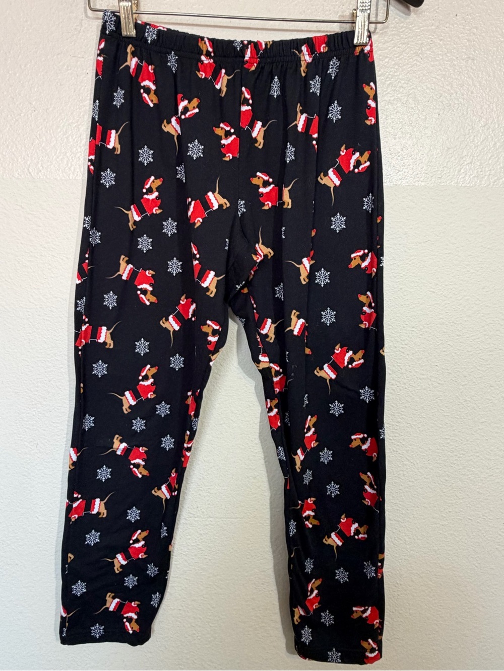 Weekending Black Christmas Dachshund Lounge Pajama Pants - Size Medium